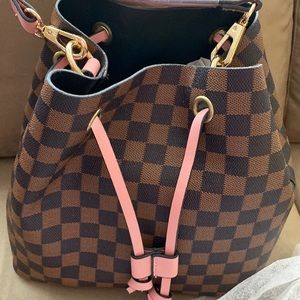 New cross body purse brown & pink